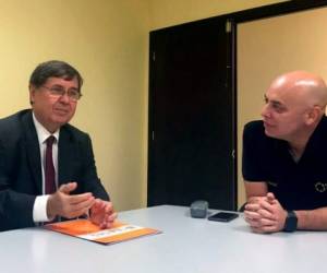 Brazilian Luiz Antonio Guimaraes, spokesman of the Mission to Support the Fight against Corruption and Impunity in Honduras (MACCIH in Spanish), offers a press conference in Tegucigalpa on December 4, 2018. (Photo by Orlando SIERRA / AFP)