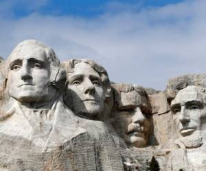 En el Monte Rushmore se divisan las estatuas de George Washington, Thomas Jefferson, Abraham Lincoln y Theodore Roosevelt. Foto: AP