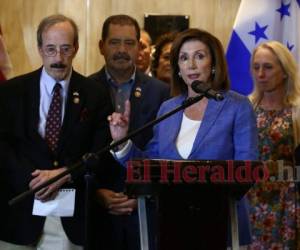 Nancy Pelosi durante una conferencia de prensa. Foto Emilio Flores| EL HERALDO