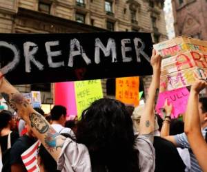 Donald Trump ha acusado al Partido Demócrata de no 'hacer nada' por los dreamers. Foto: AFP