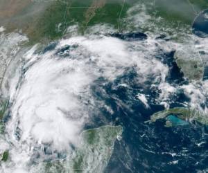 Imagen satelital de la tormenta Nicholas en el Golfo de México, el 12 de septiembre de 2021. Foto: NOAA