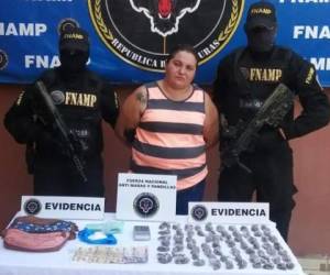 Rutilia Castellón Portillo es la persona detenida por presuntamente coordinar y vender droga en Choluteca.
