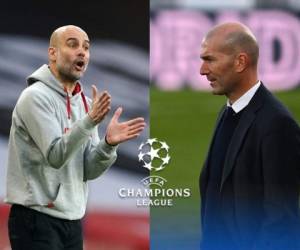 Pep Guardila y ZInedide Zidane han sido los entrenadores más exitosos de la Champions League en los últimos años. Foto: AFP