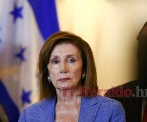 Nancy Pelosi durante la conferencia de prensa en Tegucigalpa, Honduras. Foto Emilio Flores| EL HERALDO