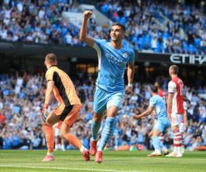 Con dos goles y una asistencia de Ferrán Torres, Manchester City goleó 5-0 a Arsenal. Foto: Ferrán Torres en Twitter.