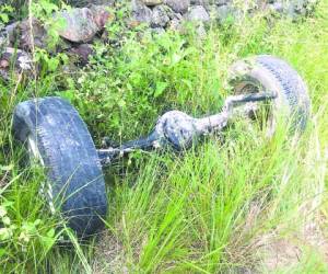 El accidente se produjo cuando el eje de las llantas del otro vehículo se desprendió del automotor.