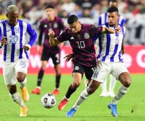 Honduras perdió 3-0 ante México y por cuarta ocasión en su historia fue eliminada en la segunda fase en Copa Oro. (FOTO: AFP)