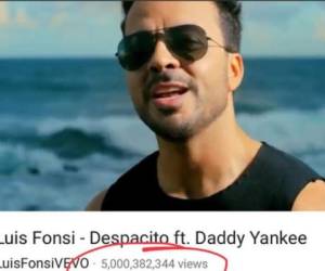 'Despacito' ya alcanzó las cinco mil millones de reproducciones en Youtube. Foto: Instagram