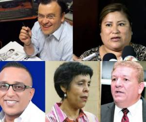 Estos cinco periodistas tendrán un curul en el Congreso Nacional según el conteo del TSE. (Foto: El Heraldo Honduras/ Noticias Honduras hoy)