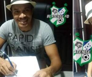 Esta es la foto donde el club hace oficial la contratación de Rambo de León en Platense. Foto: Facebook.
