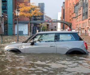 La tormenta Herwart ha dejado edificios emblemáticos inundados debido a las fuertes lluvias. Fotos: AP