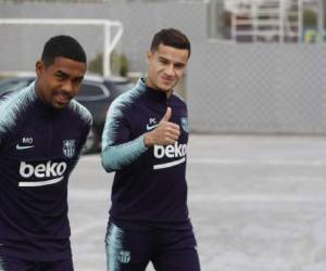 Philippe Coutinho presente en el entrenamiento de su equipo. (Foto: FC Barcelona en Twitter)