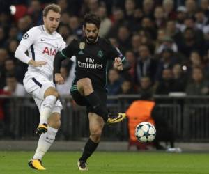 Isco Alarcón en el duelo Tottenham vs Real Madrid en Wembley. (Foto: AP)