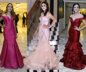 Los vestidos con holanes predominaron en los atuendos de las seniors de la Academia Los Pinares en la fiesta de la Prom 2017. Fotos: Emilio Flores / EL HERALDO.
