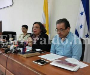 La rectora Julieta Castellanos hizo una descripción de los hechos que han afectado las actividades académicas y administrativas en la UNAH, foto: Mario Urrutia/El Heraldo.