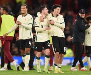 El centrocampista brasileño del Manchester United Fred reacciona al final del partido de fútbol de la Premier League inglesa entre Manchester United y Liverpool en Old Trafford en Manchester, noroeste de Inglaterra, el 24 de octubre de 2021. Foto: AFP