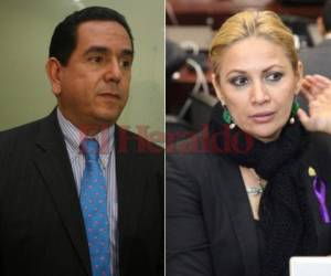Antonio César Rivera Callejas y Sara Medina, ambos diputados del Partido Nacional. (Fotos: EL HERALDO)