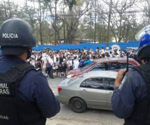 Protesta de estudiantes del Central Vicente Cáceres.