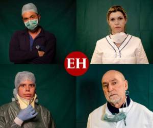 Sus ojos lucen cansados, sus pómulos están en carne viva debido a las máscaras protectoras y no sonríen.Los médicos y enfermeros al frente de la pandemia del coronavirus en Italia son casi irreconocibles tras sus mascarillas, uniformes, guantes y redes para el cabello: la endeble armadura que se colocan al inicio de cada turno como única barrera contra el contagio. FOTOS: AP.