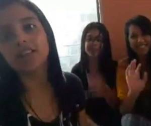 El video fue grabado por la jóvenes identificadas como Jenny Paola Valladares (13), Justa Gabriela (12) y Leydi Castro (13).