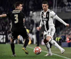 Cristiano Ronaldo anotó el primero del partido Juventus vs Ajax. (AFP)