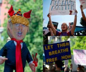 Los pobladores piden el cese a las duras políticas contra los migrantes en Estados Unidos. Foto: EL HERALDO