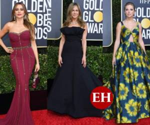 La elegancia y porte distingue a estos famosos y famosas entre los mejor vestidos de la primera entrega de premios de la temporada. Fotos: Agencia AFP / AP.