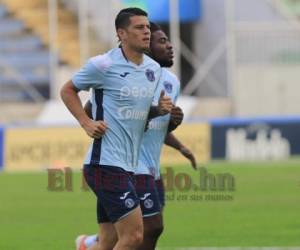 Los jugadores de Motagua durante el entrenamiento del lunes previo a la gran final de Liga Concacaf. (Foto: Ronal Aceituno / EL HERALDO)