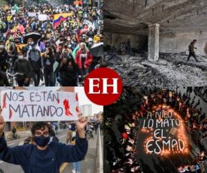 Estudiantes, sindicatos, indígenas y otros sectores convocaron este miércoles a una nueva jornada de protestas que completa una semana de presión contra el presidente Iván Duque, con disturbios que dejan una veintena de muertos. A continuación algunas de las imágenes de la crisis que ha llamado la atención mundial sobre el país sudamericano. Fotos: AFP/AP