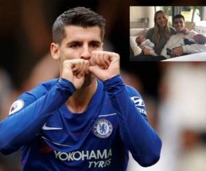 El delantero durante una celebración con el Chelsea le dedicó este gesto a sus hijos. (Foto: El Confidencial/Instagram)