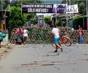 Así se observa Masaya, una de las ciudades de Nicaragua que pide la renuncia del presidente Daniel Ortega. Foto: Agencia AFP