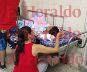 El niño de 8 años solo sufrió una fractura en la muñeca. Foto: Marcel Osorto/EL HERALDO