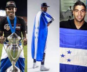 Neida Sandoval, Carmen Boquín, Boniek García, Romell Quioto, entre otros, hondureños que lucen con orgullo los colores azul y blanco de la bandera nacional.