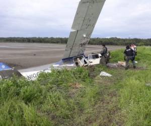 La aeronave era utilizada para transportar “sustancias sujetas a fiscalización” aseguraron las autoridades del Ministerio del Interior de Ecuador. Foto MIE