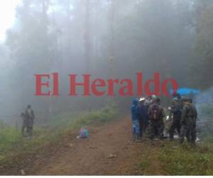 Así luce el lugar en el que se estrelló la aeronave de las Fuerzas Armadas. Foto: Marvin Salgado/ EL HERALDO