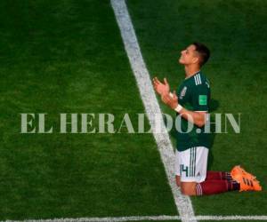 Así fue captado 'Chicharito' Hernández antes del encuentro México vs Suecia.