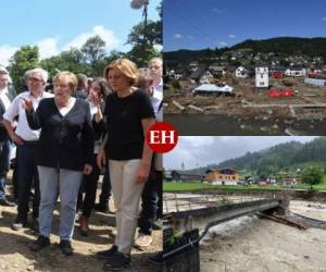 Tras las inundaciones, muertes, derrumbes y desaparecidos dejados por las fuertes lluvias en Europa, la canciller alemana Angela Merkel decidió realizar un recorrido en las zonas afectadas para tomar cartas en el asunto, pues según los expertos el desastre ocurrió por el calentamiento global.Mientras rescatistas todavía buscan entre los escombros a víctimas, otros lloran a sus familiares y se preguntan qué harán para recuperar sus hogares.Además de Alemania y Bélgica, algunas regiones del sur de Holanda también se han visto afectadas por fuertes inundaciones. Foto: AFP