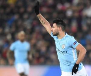 Sergio Kun Agüero marcó el 3-0 ante el Basilea en Suiza. (AFP)