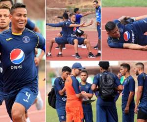 Con el mismo entusiasmo del torneo pasado, Motagua arrancó su sesión de entrenamiento de este lunes en la Villa Olímpica. Fotos: Ronald Aceituno