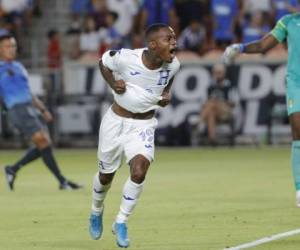 Edwin Solani Solano anotó anoche su primer gol con la camiseta de la Selección Nacional de Honduras. Foto: @GoldCup