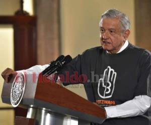 El presidente mexicano, Andrés Manuel López Obrador, ofrece una conferencia de prensa en el Palacio Nacional de la Ciudad de México. Foto: Agencia AFP.