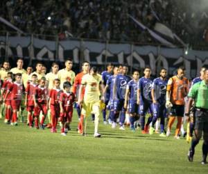 Motagua en partido ante el América de México por la Champions en 2015. Foto: Efraín Salgado / El Heraldo.