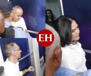 Tras conocer el fallo de culpabilidad para dos de los tres implicados en el caso Caja chica de la dama, así salieron del Tribunal en materia de Corrupción, Mauricio Mora, Saúl Escobar y Rosa Elena Bonilla de Lobo. Fotos: Alex Pérez| Alejandro Amador| EL HERALDO