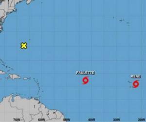 La ubicación actual de ambas tormentas y la trayectoria que llevarían en los próximos días.