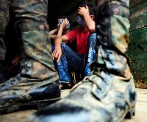 Algunos hondureños regresaron voluntariamente al país desde el sábado. Foto: AFP