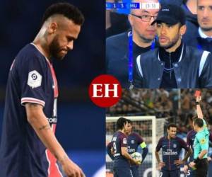 Expulsado el pasado domingo en la derrota del PSG ante el Marsella tras golpear a un rival al que acusó de proferirle insultos racistas, Neymar fue suspendido esta semana con dos partidos en firme y otro cuyo cumplimiento queda en suspenso. El brasileño de 28 años suma varios ataques de rabia, tanto dentro como fuera del campo, desde que aterrizó en la capital francesa. Fotos: AFP, AP y Cortesía