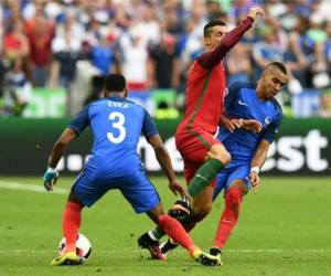 Cristiano Ronaldo, delantero portugués antes de lesionarse en la final de Euro ante España el domingo 10 de julio. Foto: AFP