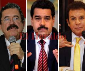 Manuel Zelaya Rosales, Nicolás Maduro y Salvador Nasralla.