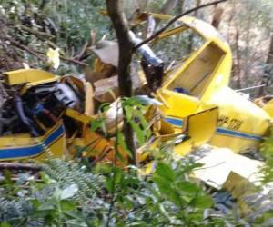 La avioneta tipo Air Tractor AT-401, color amarillo, fue ubicada ayer por las autoridades hondureñas.