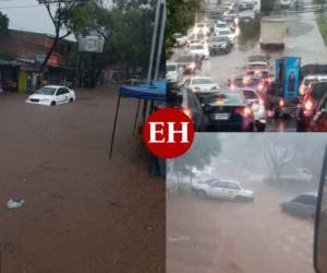 Una copiosa lluvia que cayó en la capital de Honduras durante unos 30 minutos provocó inundaciones y caos vehicular.
